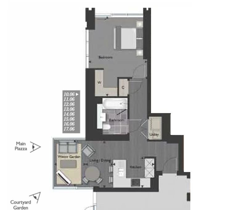 Flat Piazza Walk in Greater London