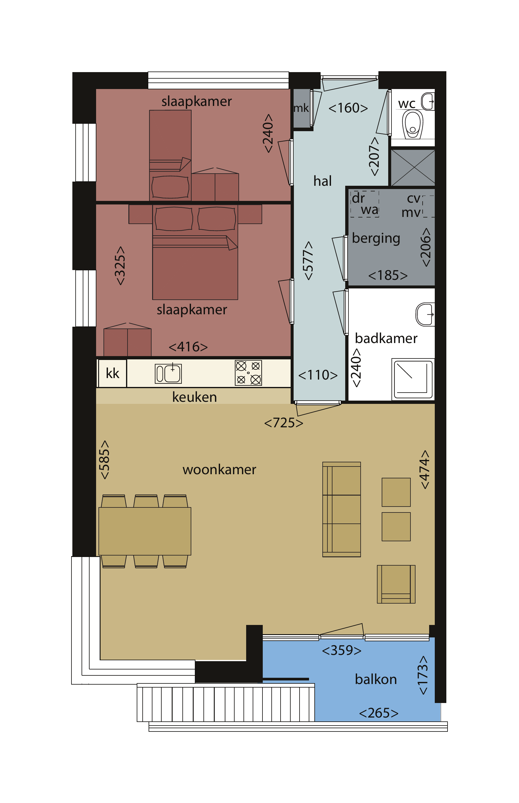 Appartement J.P. Kloosstraat 94 in Amsterdam