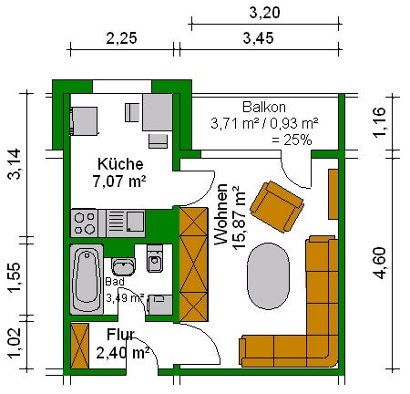 Zimmer Robert-Schumann-Straße in Zeitz