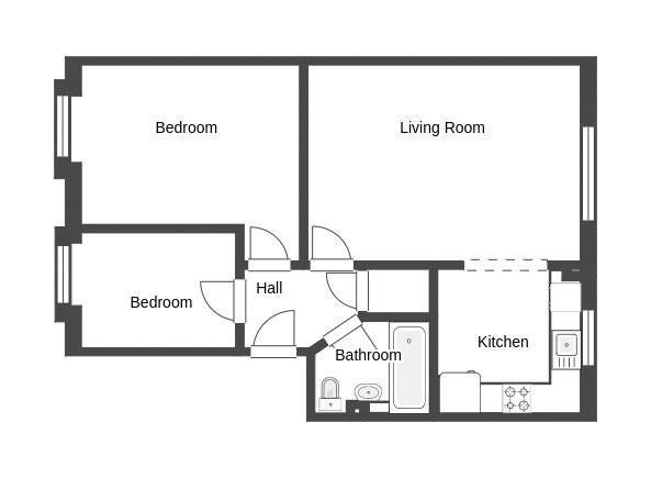 Flat Carnarvon Road in Greater London