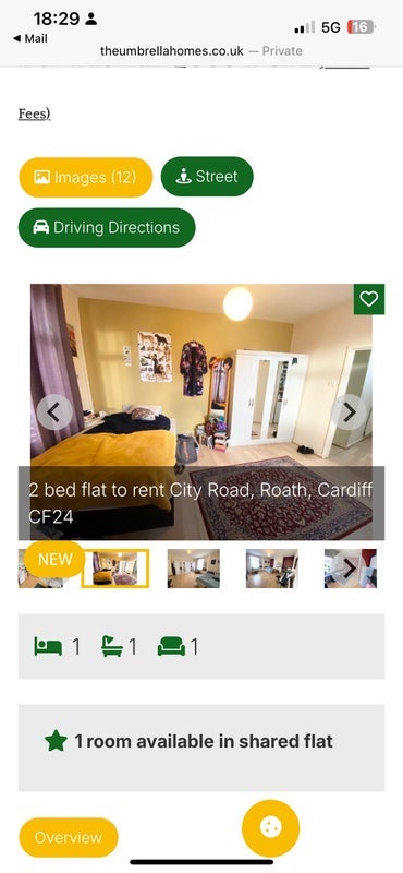 Room Pearson Street in Cardiff
