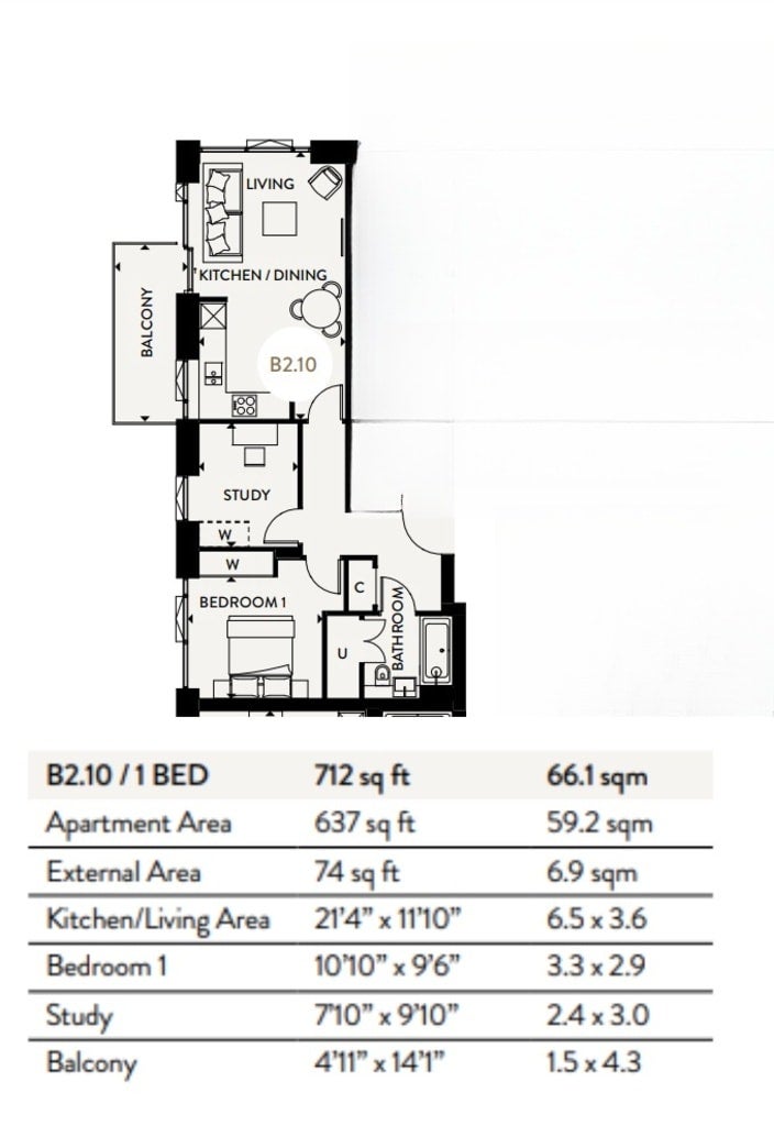 Flat Coster Avenue in Greater London