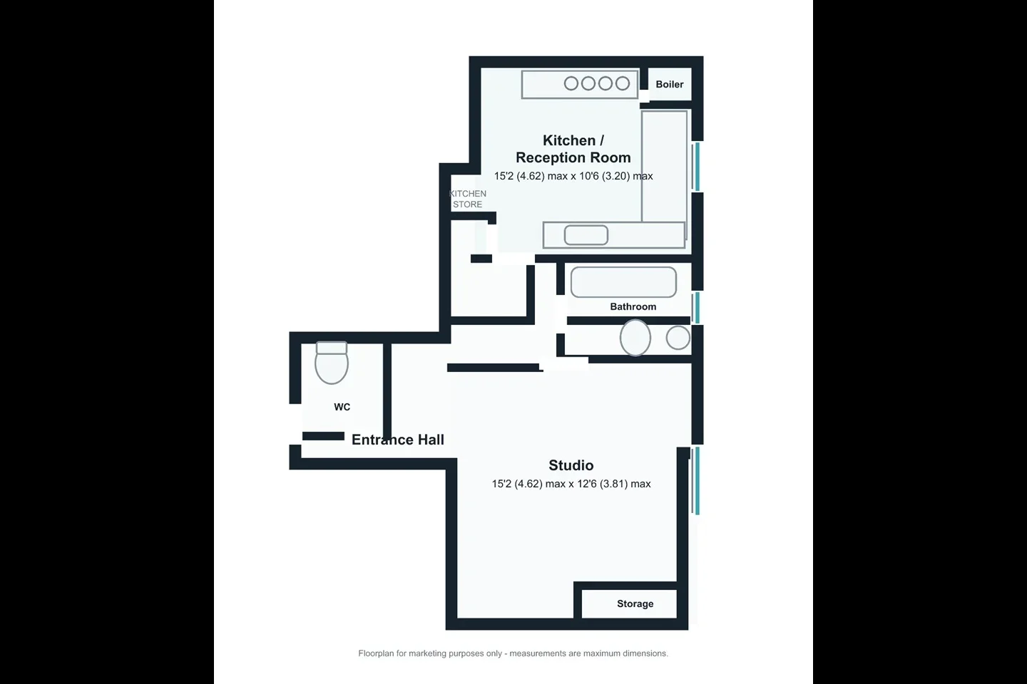 Flat Portpool Lane in Greater London