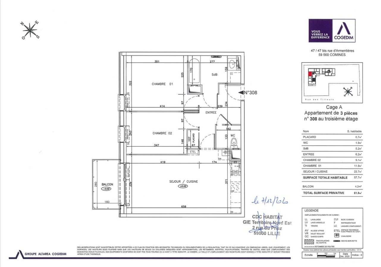 Flat Rue des Tilleuls in Comines