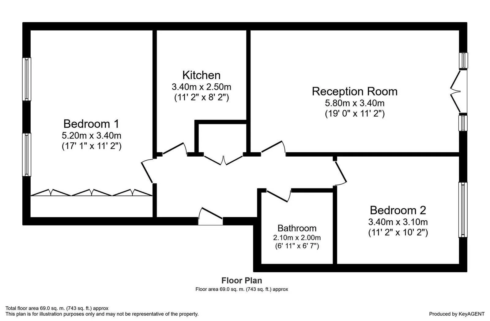 Flat Reardon Street in Greater London