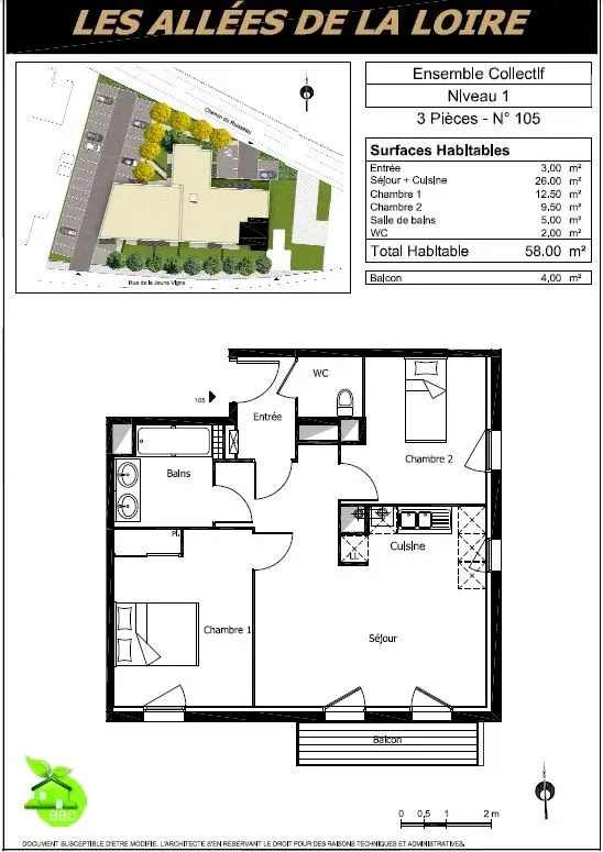 Appartement Rue de la Jeune Vigne à Sainte-Luce-sur-Loire