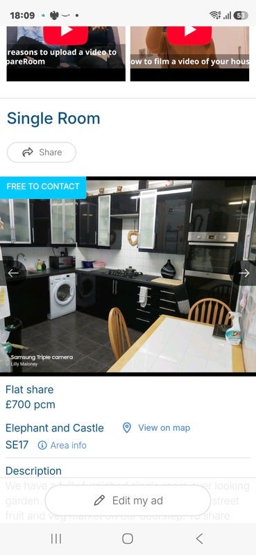 Room Brandon Street in Greater London
